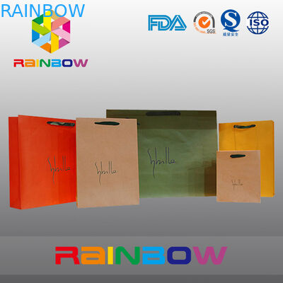 独特な設計白く/赤い習慣はハンドルが付いている紙袋を印刷しました