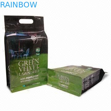 平底およびハンドルが付いている無毒なプラスチック ペット フードの袋