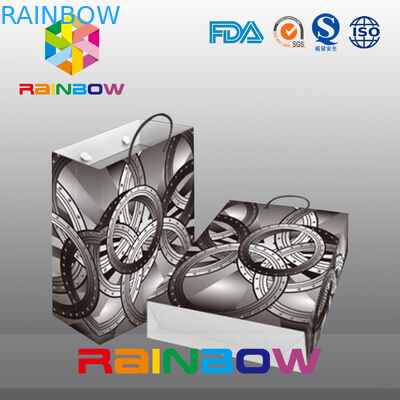 おぼろげな買物をすることのためのハンドルが付いている設計によってカスタマイズされる紙袋