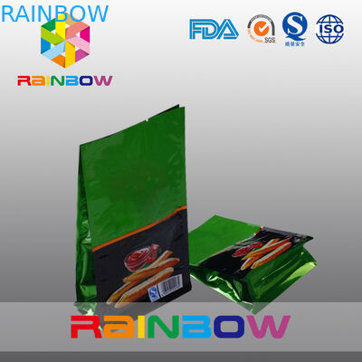 プラスチック輝いた終わりの平底は破損のノッチが付いている袋を包む破片を立てます