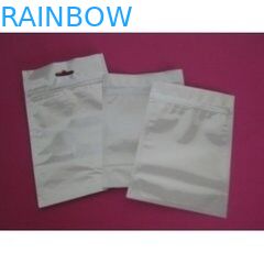 白い銀色のジッパーが付いている袋を調理する 3 側面の習慣によって印刷されるアルミ ホイル