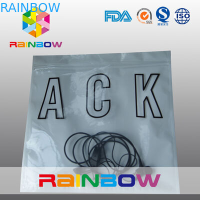 3 ジッパーが付いている側面のシールの透明な前部白い真珠の背部反静的な袋