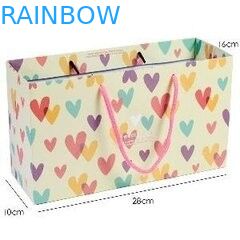 中心が付いている平らなハンドルのクラフトによってカスタマイズされる紙袋の美しい女の子の買い物袋の印刷