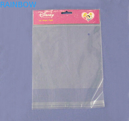 つまようじのための穴が付いている黄色い OPP のヘッド包装の印刷の袋に入れます/OPP チェロ袋