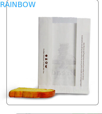 包むペストリーおよびチーズ トーストのための白によってカスタマイズされる紙袋は袋を取り除きます