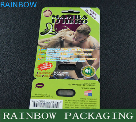 人の強化のために包むまめカードを包むブラック マンバの性の丸薬