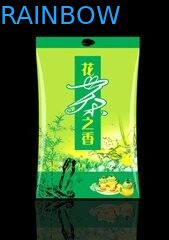 光沢のある側面のガセットの茶包装袋のアルミ ホイル、緑の錫のタイのコーヒー袋