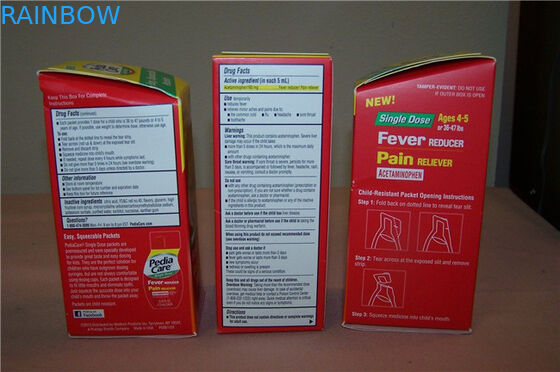 赤い熱い押すことのカスタマイズされた段ボール紙箱のパッケージ