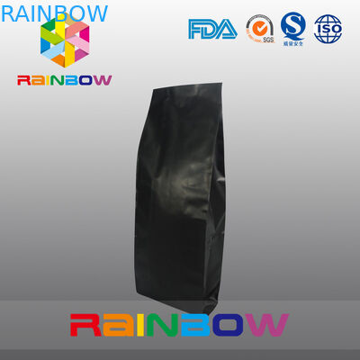 カスタマイズされた黒は最下のガセット袋、ジッパー/弁が付いているプラスチック コーヒー袋を印刷しました
