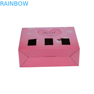 包む自動閉鎖したギフトの紙箱窓が付いている波形のボール紙の箱