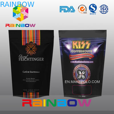 黒いホイルは無光沢のコーヒー/食糧パッキングのための Ziplock によって包むティーバッグを立てます