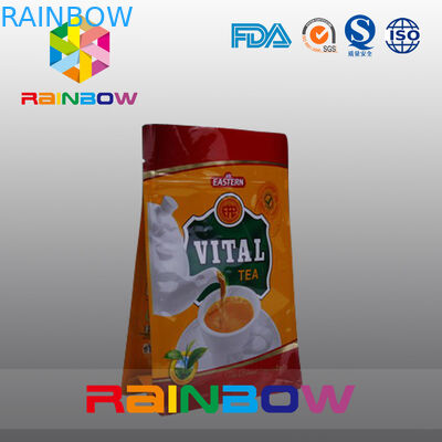 習慣は平底のポリ袋、明確な窓が付いているクォードのシールのブロックの底袋を印刷しました