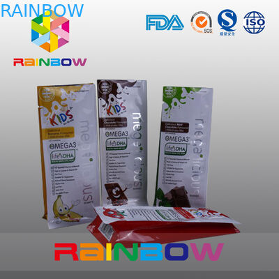 習慣は平底のポリ袋、明確な窓が付いているクォードのシールのブロックの底袋を印刷しました