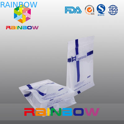 習慣は平底のポリ袋、明確な窓が付いているクォードのシールのブロックの底袋を印刷しました
