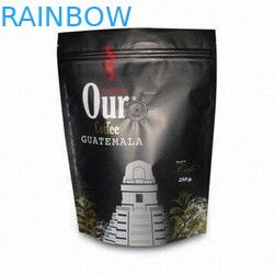 ジッパー、ブラウンのコーヒー バッグの食糧袋が付いているマットのアルミ ホイルのコーヒー バッグを立てて下さい