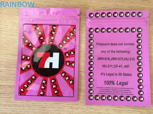 ジッパーおよび破損のノッチと包むアルミ ホイルのポプリの草の香