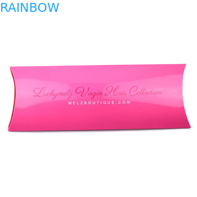 枕形のカスタマイズされたサイズそしてロゴの紫色の赤い毛延長紙箱