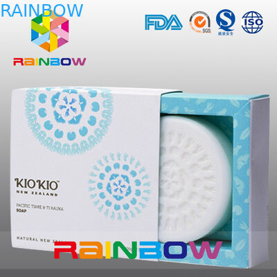 包む石鹸のために包む紙箱は/明確な窓が付いている石鹸箱をカスタマイズしました
