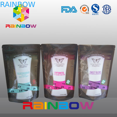 プラスチック ジップ ロック式の最下のガセットは砂糖/キャンデー/スパイスの包装のために袋に入れます