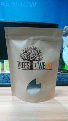 ロゴは窓および Ziplock との焼けるブレンドのためのグリップのシール袋/クラフト紙袋を印刷しました