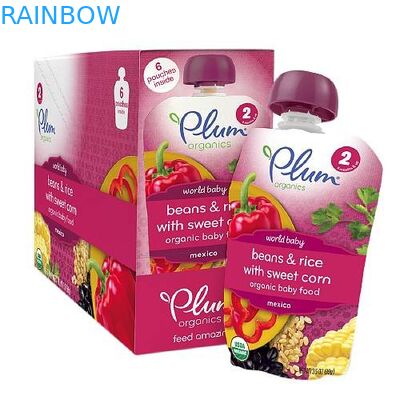 口の袋のヨーグルトの包装のベビーフードの袋を包むプラスチック袋を立てている自己