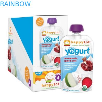 口の袋のヨーグルトの包装のベビーフードの袋を包むプラスチック袋を立てている自己