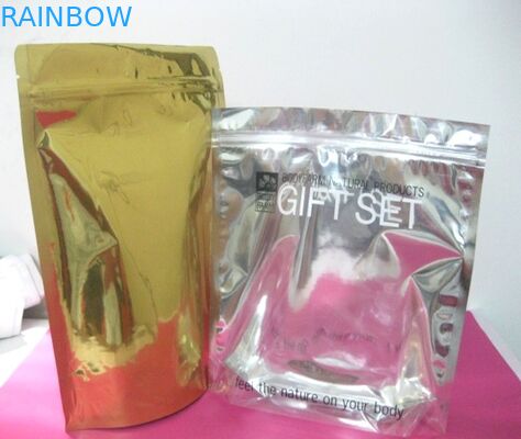 無光沢の表面はジップ ロック式化粧品袋/真珠の粉の包装の袋を立てます