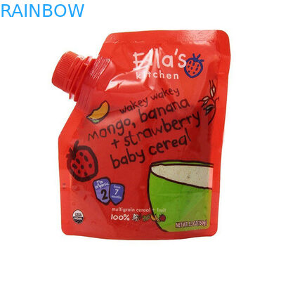 Doypack の再使用可能なベビーフードの袋 BPA は角の口と放します
