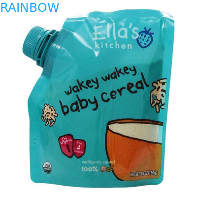 Doypack の再使用可能なベビーフードの袋 BPA は角の口と放します