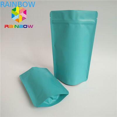 無光沢の表面の自己の永続的な Ziplock を包む自然な緑のティーバッグ