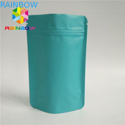 無光沢の表面の自己の永続的な Ziplock を包む自然な緑のティーバッグ