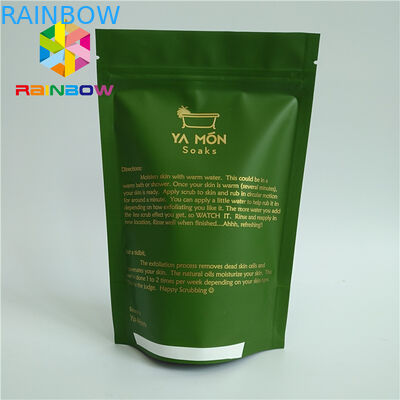 アルミ ホイルのジッパーが付いている並べられたマットの白い緑茶包装袋はカスタム設計します