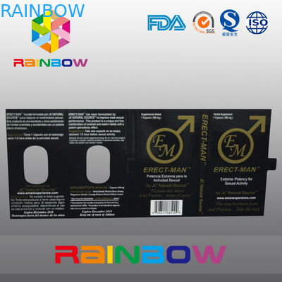 カードによってカスタマイズされる設計の効果 100% ERECT-MEN の性の丸薬包装の紙箱