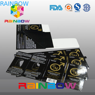 カードによってカスタマイズされる設計の効果 100% ERECT-MEN の性の丸薬包装の紙箱