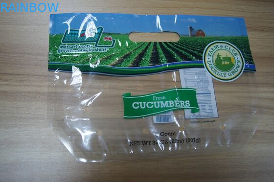 食品等級の透明な新鮮な果物の野菜プラスチック貯蔵のジッパーの包装袋