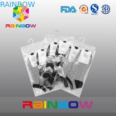 ジッパーが付いているロゴの印刷物のゆとりのプラスチック ジップ ロック式袋/掛かるホック袋をカスタマイズして下さい