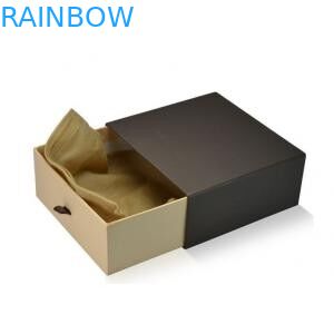 中心の形は包むギフトの紙箱ブラウンのクリーム色の紙箱のカスタマイズされたサイズをリサイクルしました