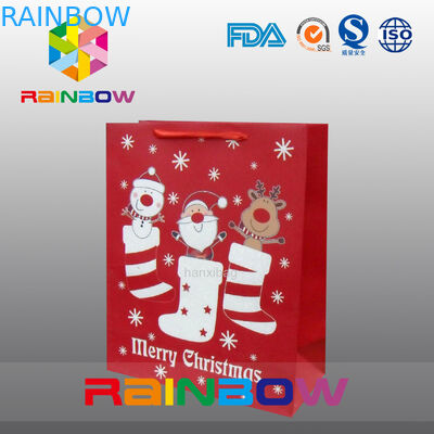 赤ワインのびんの包装のための PP ロープが付いている生物分解性のカスタマイズされた紙袋