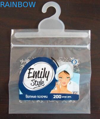 ハンガーが付いている袋を包む/ジッパーを滑らせるプラスチック明確なグリップのシールの colthes