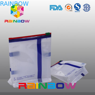 注文のサイズの食品包装のためのスライドの Ziplock が付いている白い Qual のシールの平底のガセットの袋