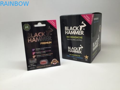 男性の性の強化丸薬/カード包装のための赤いマンバの紙箱