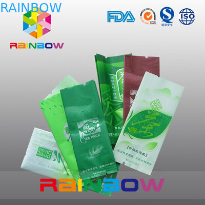 Sealable 背部中心のシーリング緑のアルミ ホイル熱を包む側面のガセットのティーバッグ