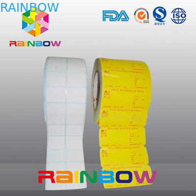 注文のサイズの印刷物無しの白く/多彩な白紙ロール平野の自己接着ラベル