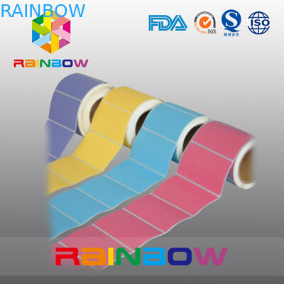 注文のサイズの印刷物無しの白く/多彩な白紙ロール平野の自己接着ラベル