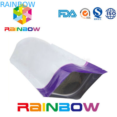 光沢のあるアルミ ホイルの袋のジッパー ロックの粉袋を包む補足を立てて下さい