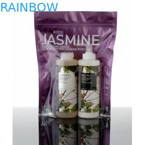 ジッパーが付いている透明な前部表示プラスチック化粧品の包装袋