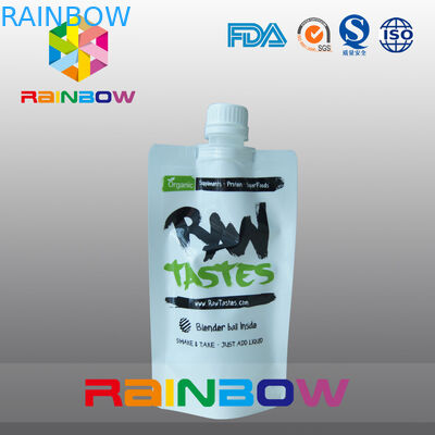 白い未加工込み合い/液体/飲む食糧のために包む口の袋を立てて下さい