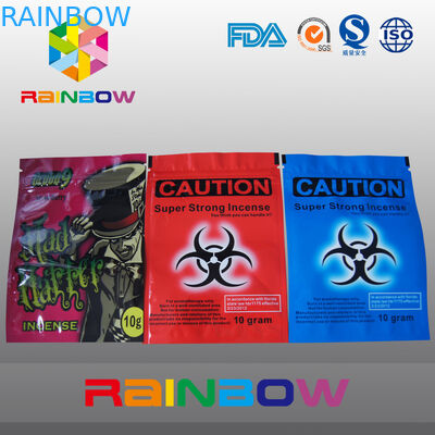 注文のロゴの注意の草の香の Ziplock 袋 10g 4g の化学邪教のスパイスの煙袋
