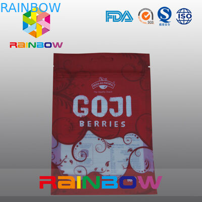 食糧/新しい Pleeled Garllic のためのジッパーの上が付いている赤くおよび白いマイラーのプラスチック窓袋