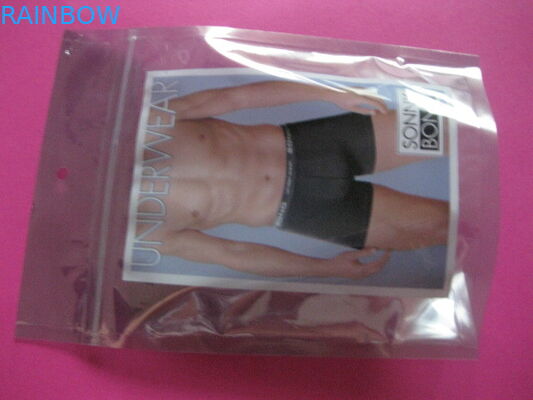 プラスチック ジッパーの Underware のための注文の印刷の衣服の包装袋を立てて下さい
